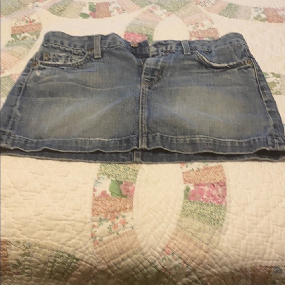 7 for all mankind jean skirt size 28